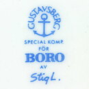 Stig Lindberg (Boro 1960) Plate with Blue Flower Pattern 18 cm  [Sample Images]