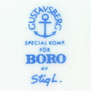 Stig Lindberg (Boro 1960) Plate with Blue Flower Pattern 18 cm  [Sample Images]