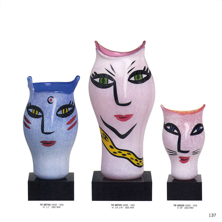 ウルリカ・ヒードマン・ヴァリーン Open Mindsシリーズ 女性の顔の花瓶 Vase (10cm) 1987年 (2)