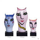 Ulrica Hydman Vallien (Open Minds 1987) Blue Woman Face Vase 10 cm (3)
