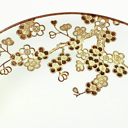 Jackie Lynd (Japonica 1977) Plate with Brown Flower Decor 24 cm  [Sample Images]