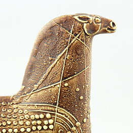 Bertil Vallien (Terra 1978) Brown Horse with Relief Decor 25 cm