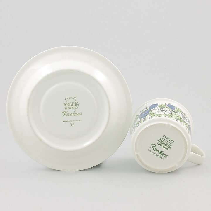 エステリ・トムラ  Krokusシリーズ  カラフルな花柄のコーヒーカップ  10cm  1978年  [サンプル画像]