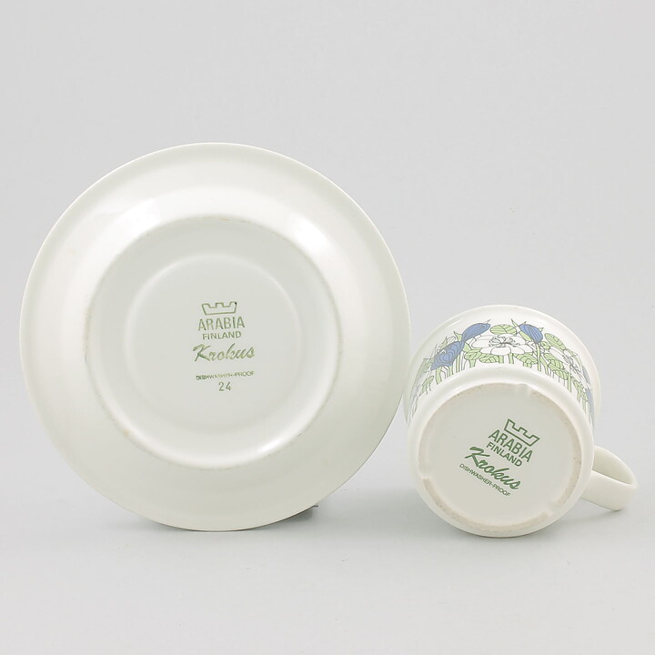 Esteri Tomula (Krokus 1978) Coffee Cup with Colorful Flower Decor 10 cm  [Sample Images]