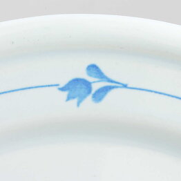 Karin Björquist (Bell 1980) Plate with Blue Flower Decor 21 cm  [Sample Images]
