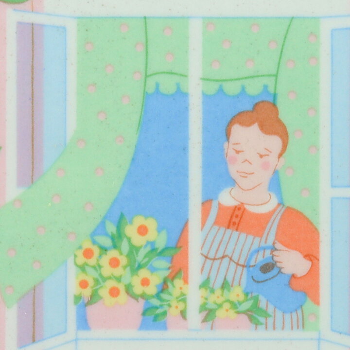 Pia Rönndahl (Villa Rosa 1985) Wall Plaque with Woman in Window Motif 12 cm