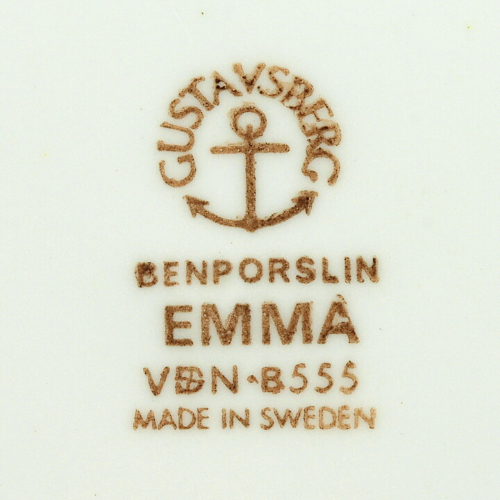 ポール・ホフ  Emmaシリーズ  茶色い花模様のプレート  18cm  1971年  [サンプル画像]