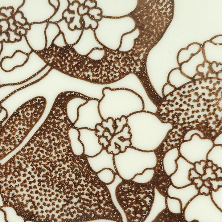 Paul Hoff (Emma 1971) Plate with Brown Flower Decor 18 cm  [Sample Images]