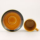  Carl-Harry Stålhane (Tuna 1971) Coffee Cups with Yellow/Brown Decor 10 cm  [Sample Images]