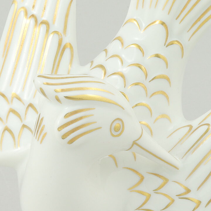 Gunnar Nylund (1940s) White Bird with Golden Decor 14/12 cm  [Sample Images]