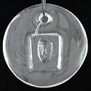 Erik Höglund (1960s) Metal Candleholder with 3 Arms and 4 Clear Glass Medallions 26 cm SH78