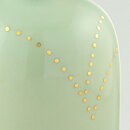 Kerstin Hörnlund (1980s) Green Bottle Vase with Golden Decor 15 cm