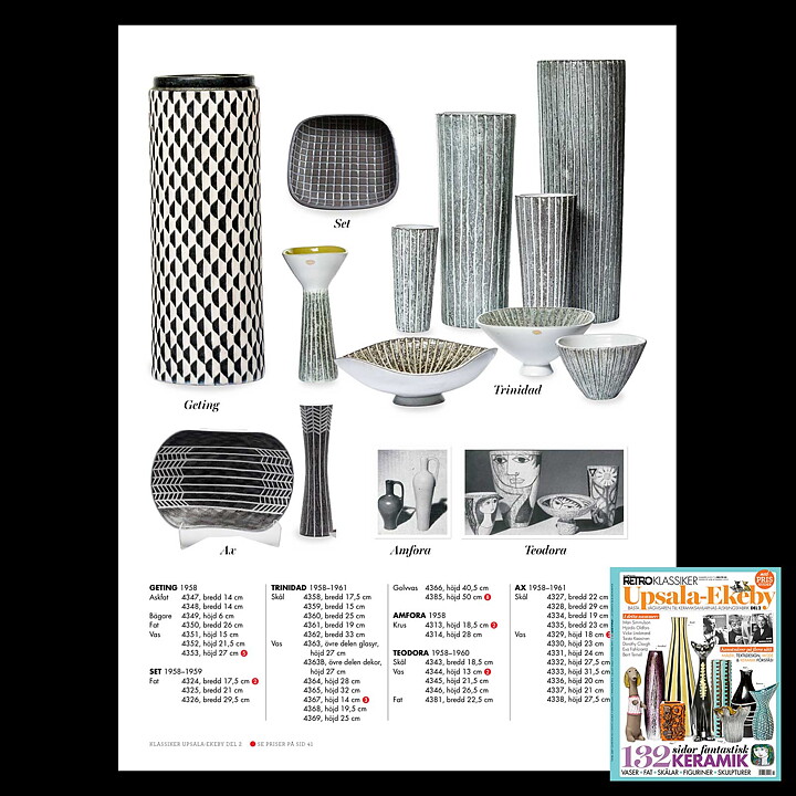 マリ・シムルソン Axシリーズ 幾何学的な装飾のボウル Bowl 1958年  22cm