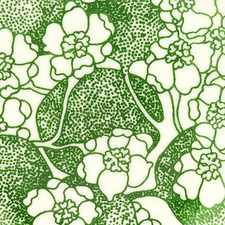 Paul Hoff (Emma 1971) Plates with Green Flower Decor 18 cm  [Sample Images]