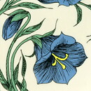 エステリ・トムラ  Botanicaシリーズ  ベルフラワー  陶板  Wall Plaque  1982年  13 cm