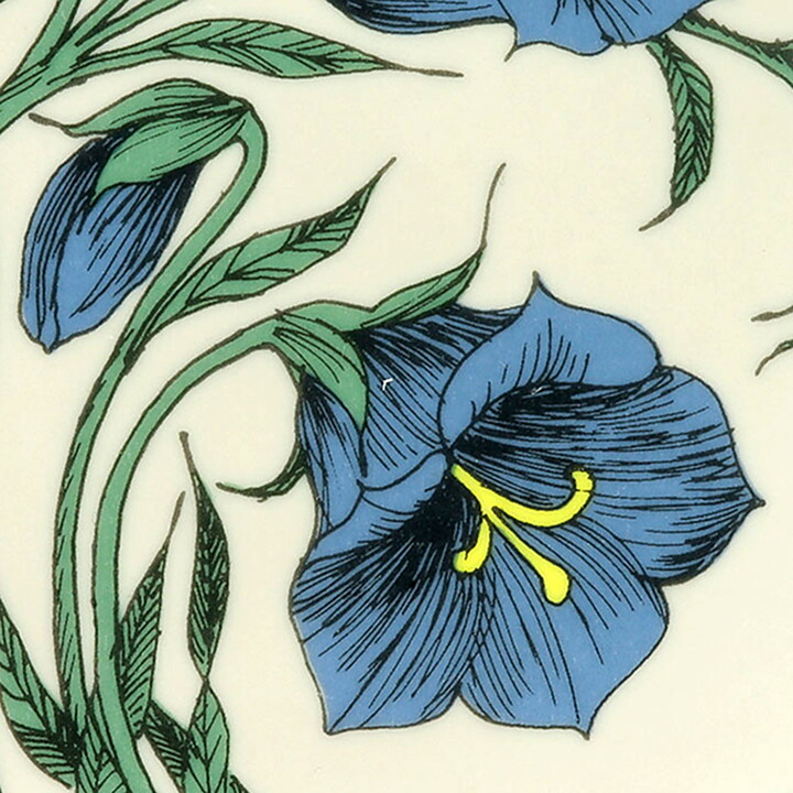 エステリ・トムラ  Botanicaシリーズ  ベルフラワー  陶板  Wall Plaque  1982年  13 cm
