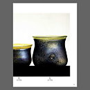 Bertil Vallien (Volcano 1981) Swelling Bowl with Oily Decor 15/12 cm