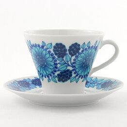 ライヤ・ウオシッキネン  Johannaシリーズ  青/ターコイズの花のコーヒーカップ  10cm  1968年  [サンプル画像]  (II)