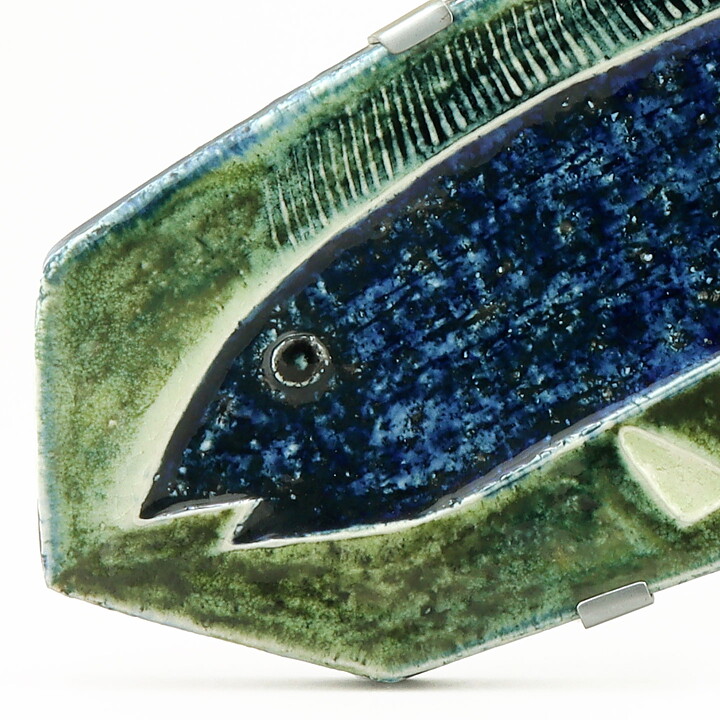 Sylvia Leuchovius (1960s) Unique Wall Plaque with Fish Motif 43 cm