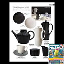 Hertha Bengtsson (Ceylon 1955) Black Coffee Pot with Relief Decor 23 cm