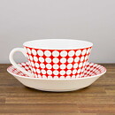 Stig Lindberg (Eva 2000s) Terrific Teacup with Saucer
