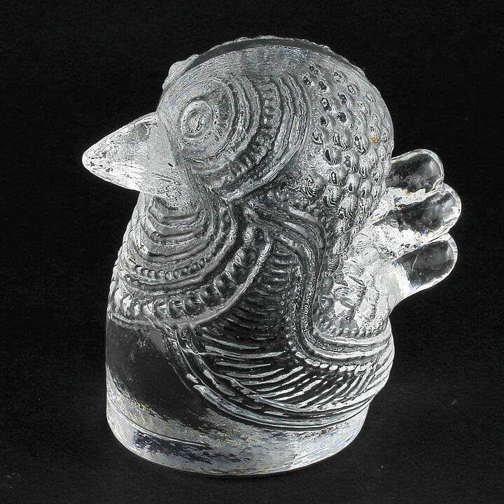 バーティル･ヴァリーン   ガラスの彫刻  Bird 鳥  10cm 1970年代 (2)