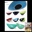 Carl-Harry Stålhane (California 1952) Red/Gray Oval Bowl 15/7 cm