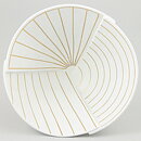 Wilhelm Kåge (Surrea 1940) White Split Bowl with Golden Decor 20 cm