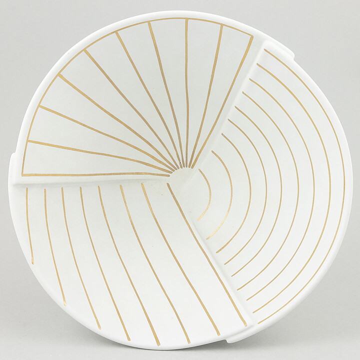 ヴィルヘルム・コーゲ  Surreaシリーズ  金色模様の白いボウル  20cm  1940年