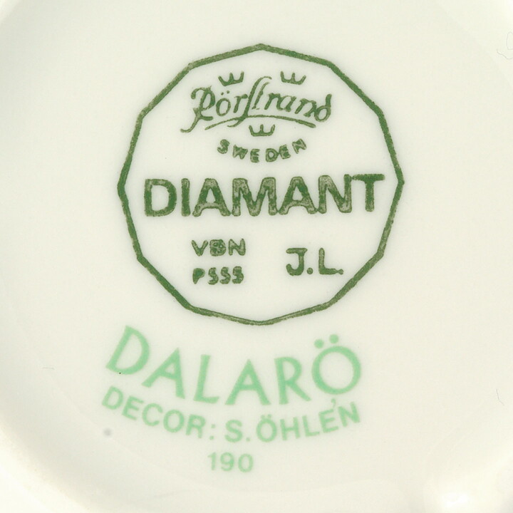 スザンネ・オーレン  Dalaröシリーズ  カラフルな花のコーヒーカップ  11cm  1985年    [サンプル画像]