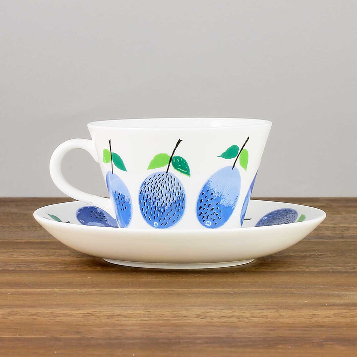 Stig Lindberg (Prunus 2000s) Charming Coffee Cup with Saucer