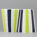 Stig Lindberg (2010) Two Mugs with Green/Blue/Black Decor <with Box>  [Sample Images]