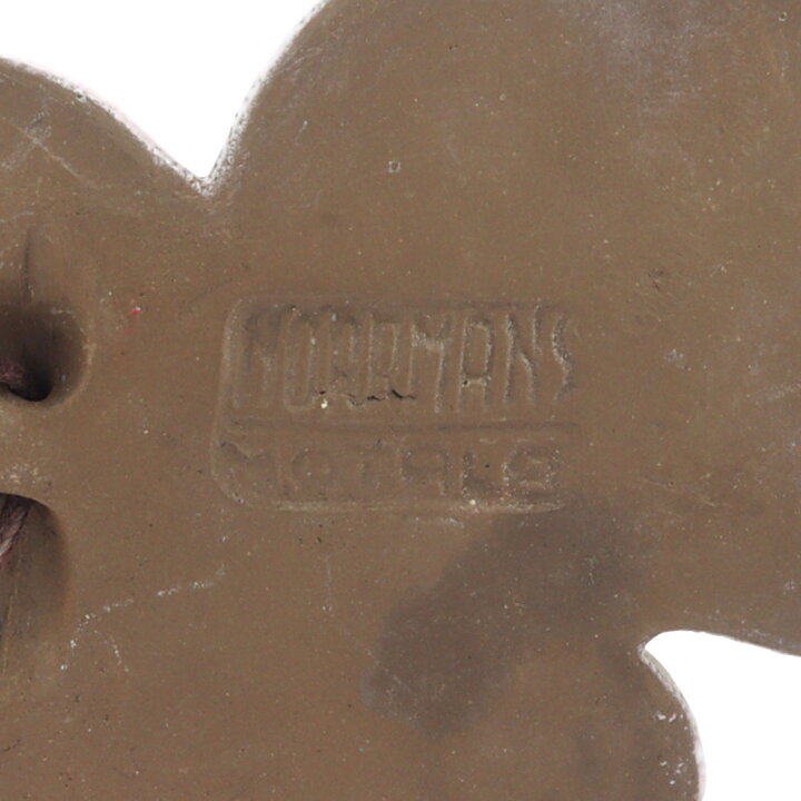 ベース・ノーマン  ピンクの鳥モチーフの陶板  13cm  1960年代