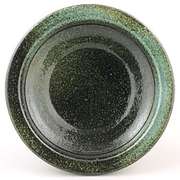 Karin Björquist (1960s) Green/Yellow Rounded Studio Bowl 16 cm