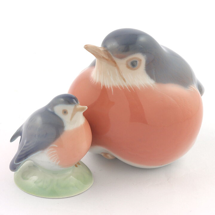Francis Valdemar Platen-Hallermundt (20th Century) Romantic Robin Bird 4 cm #2238