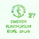 Stig Lindberg (Elips 1956) Plate with Brown Stylistic Decor 21 cm  [Sample Images]
