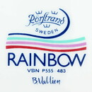 バーティル･ヴァリーン  Rainbowシリーズ  白いロウソク立て  2個  13cm  1982年