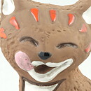 Tore Borg (1960s) Sitting Joyous Cat 11 cm