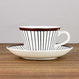 Stig Lindberg (Spisa Ribb 2000s) Charming Coffee Cup with Saucer