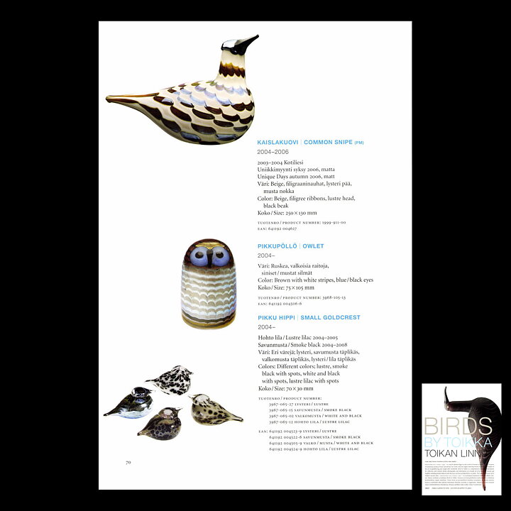 Oiva Toikka (2004) Observant Owlet (Pikku pöllö) Glass Bird (6)
