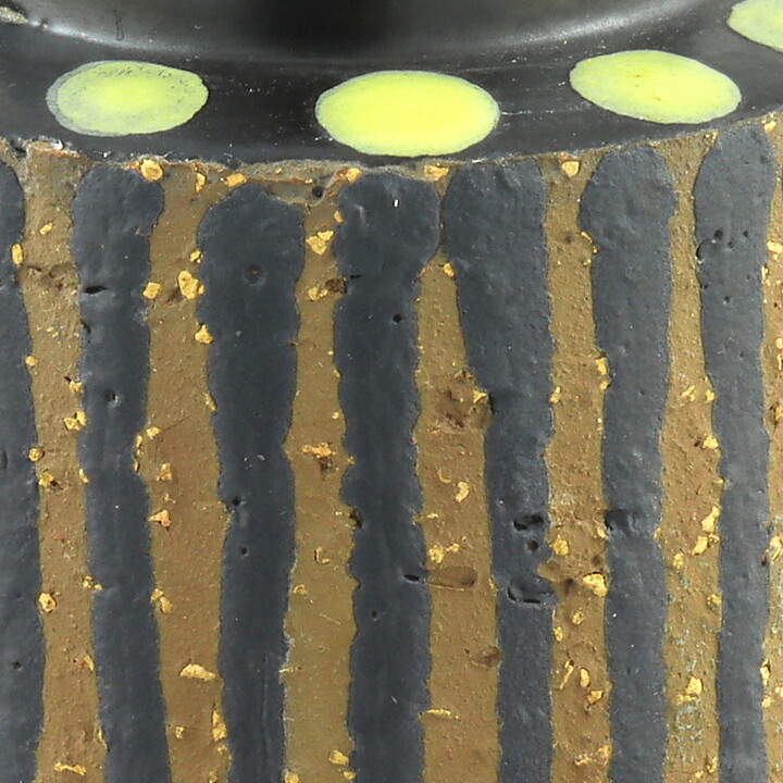 Mari Simmulson (Ringo 1965) Black/Brown Cylinder Vase 14 cm