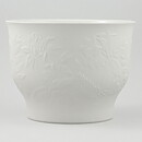 Gunvor Olin-Grönqvist (Suvi 1981) White Flowerpot with Flower Relief 17 cm 