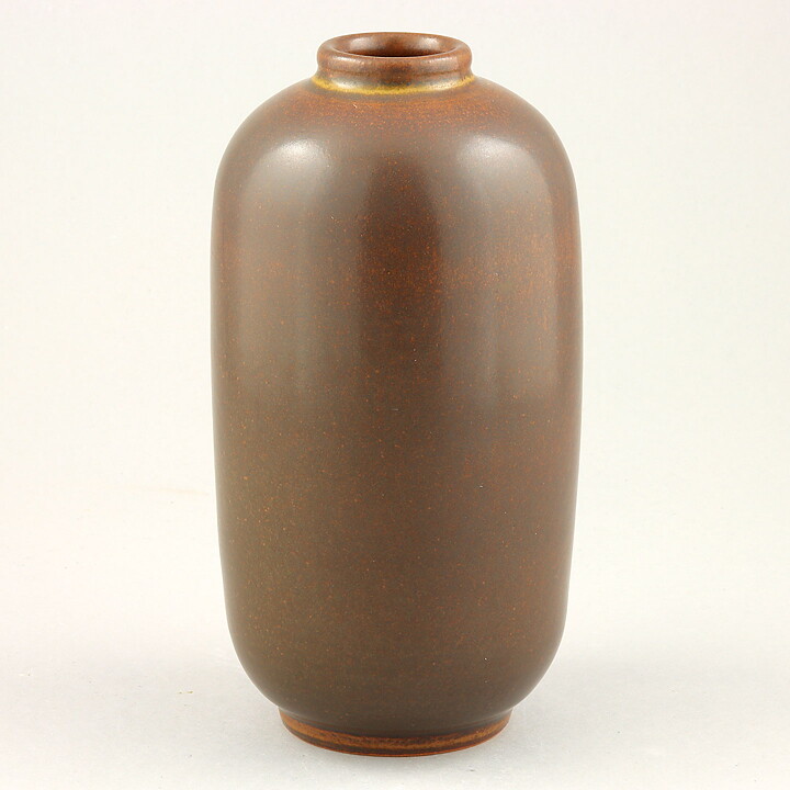 Triller Tobo (1950s) Unique Brown Vase 16 cm