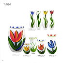 Ulrica Hydman–Vallien (Tulipa 1991) White Vase with Red Tulip 26 cm