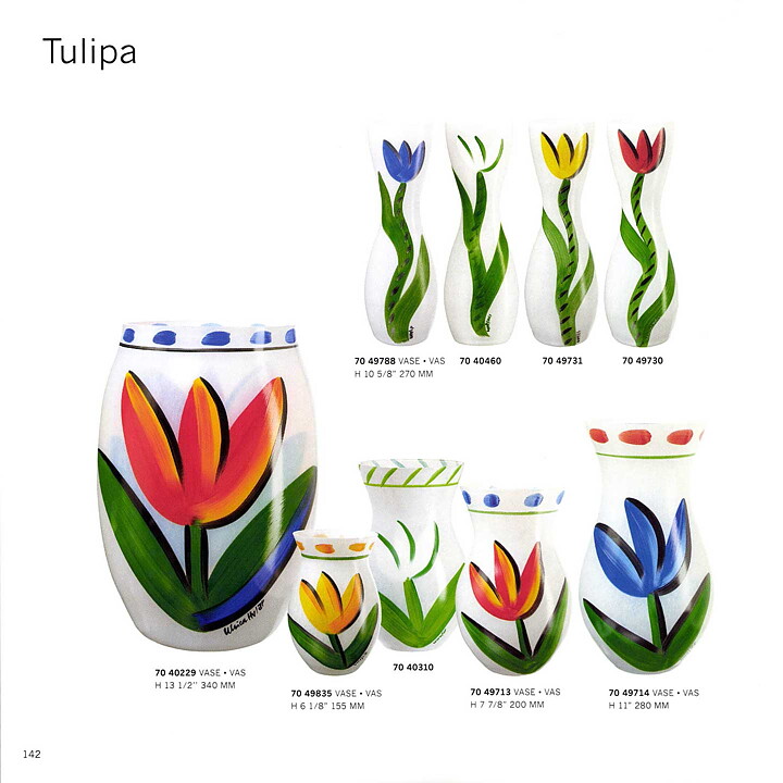 ウルリカ・ヒードマン・ヴァリーン  Tulipaシリーズ  赤いチューリップのベース  (26cm)  1991年