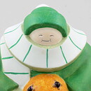 ジェイコブ・ロバートソン Julfigurinerシリーズ  オレンジ色の楽しい少年クリス 17 cm〈箱付き〉