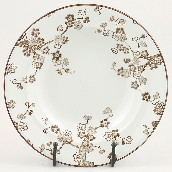 ジャッキー・リンド  Japonicaシリーズ  深皿  茶色の花模様  21cm  1977年  [サンプル画像]