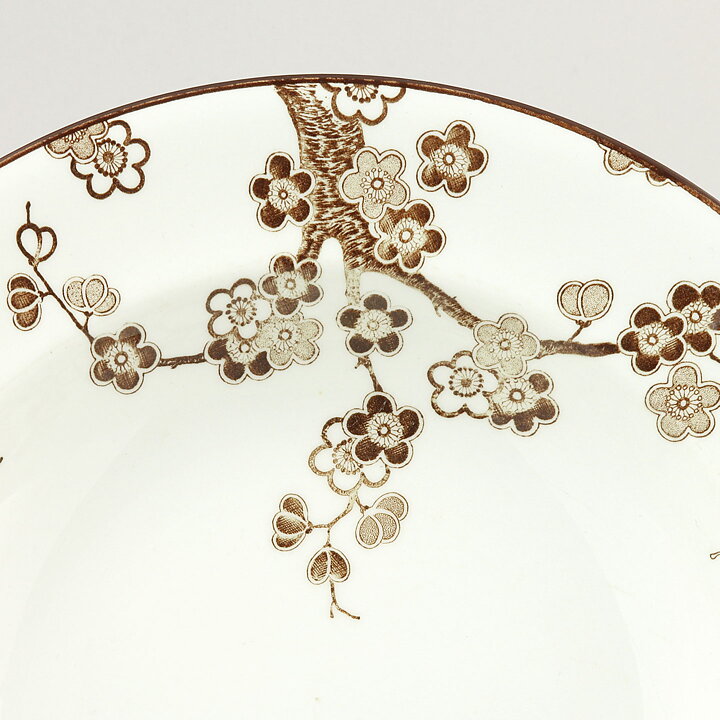 ジャッキー・リンド  Japonicaシリーズ  深皿  茶色の花模様  21cm  1977年  [サンプル画像]