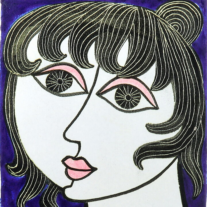 Mari Simmulson (1964) Rectangular Wall Plaque Iris 30 cm