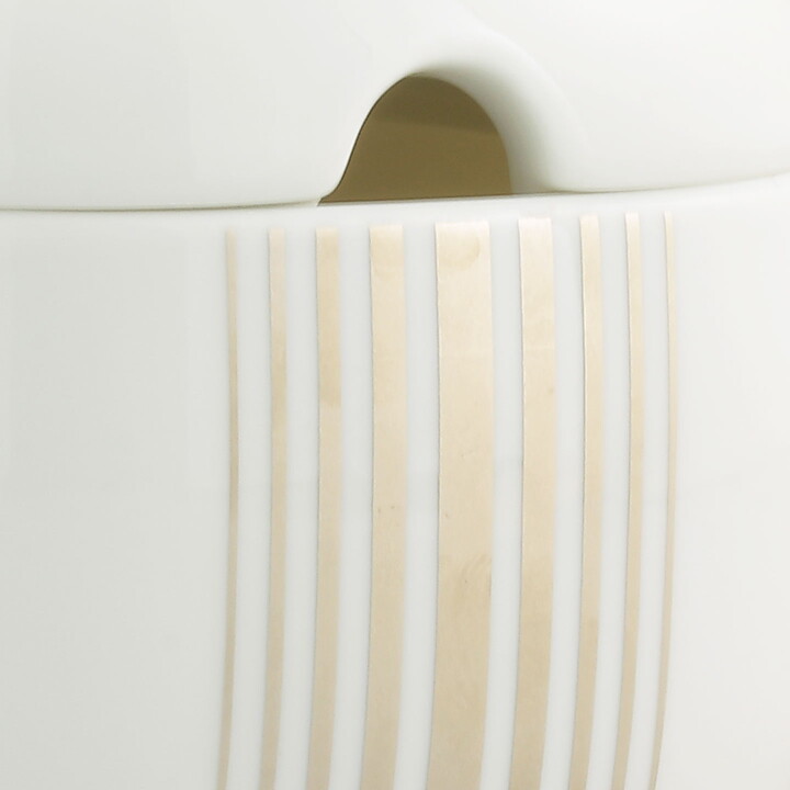 Timo Sarpaneva (Suomi 1974) Modern Sugar Bowl with Silver Stripes 9 cm